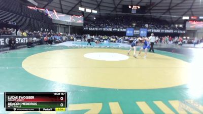 1B/2B 157 Quarterfinal - Deacon Medeiros, Kettle Falls vs Lucas Swogger, Willapa Valley