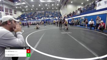 75 lbs Final - Dax Williams, Weatherford Youth Wrestling vs Paxtyn McGilbert, Midwest City Bombers Youth Wrestling Club