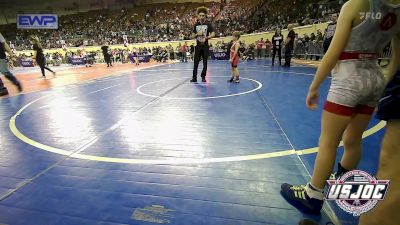 46 lbs Quarterfinal - Nash Woods, Duncan Demon Wrestling vs Grace Cogar, Spartan Mat Club