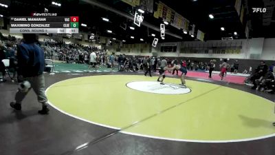 132 lbs Cons. Round 5 - Maximino Gonzalez, Clovis East vs Daniel Manaran, Vacaville