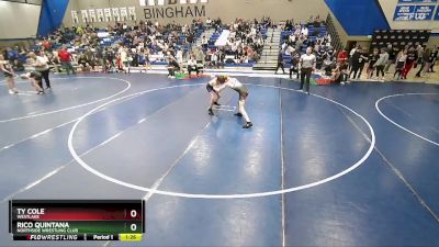 100 lbs Quarterfinal - Ty Cole, Westlake vs Rico Quintana, Northside Wrestling Club