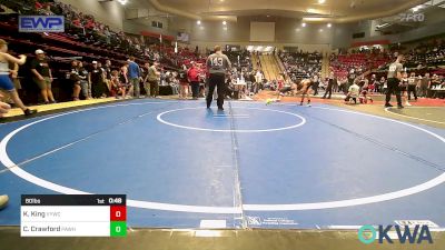 80 lbs Consi Of 8 #2 - Kase King, Verdigris Youth Wrestling vs Cayden Crawford, Pawhuska Elks Takedown