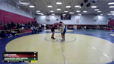 287 lbs Cons. Round 2 - Luke Hansen, Campolindo High School vs Samoamoni Marc Ieremia, Newark Memorial High School