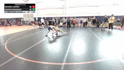 80 lbs 7th Place - Michael Cooper, WV vs Mayson McDonald, WV