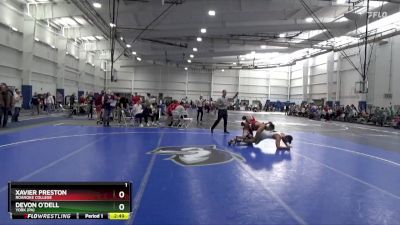 174 lbs Champ. Round 2 - Xavier Preston, Roanoke College vs Devon O`Dell, York (PA)
