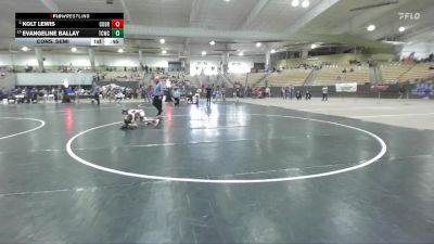 55 lbs Cons. Semi - Kolt Lewis, TN Wrestling Academy vs Evangeline Ballay, McMinn Tribe