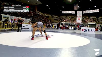 Junior Boys - 150 lbs Cons. Round 2 - Izaiah Ramos, Selma High School Wrestling vs Cylas Tijerino, Golden State Wrestling Club