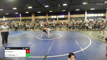 120 lbs Consi Of 16 #2 - Balam Letona, Live Oak Wrestling vs Dylan Frothinger, Eagle HS