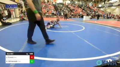 52-55 lbs Semifinal - James Evans, Bartlesville Wrestling Club vs Kade Whitenack, Tiger Trained Wrestling