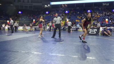 135 lbs Semifinal - Mykia Petruskevich, Williamsport vs Janayah Nobles, Connellsville