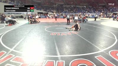 6A Boys 120 lbs 3rd Place Match - Elijah Borrayo, Lincoln Boys vs Jack Olsen, Roseburg Boys