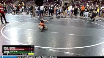 43-45 lbs Quarterfinal - Cruz Montez, Steel City Reloaded Wrestling Club vs Asher Montoya, New Mexico