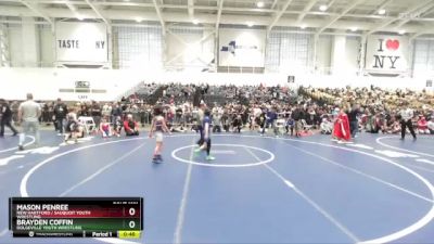 74 lbs Cons. Round 1 - Mason Penree, New Hartford / Sauquoit Youth Wrestling vs Brayden Coffin, Dolgeville Youth Wrestling