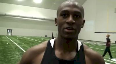 Gerald Phiri Texas A&M after 60/200m Double 2011 Texas A&M vs LSU