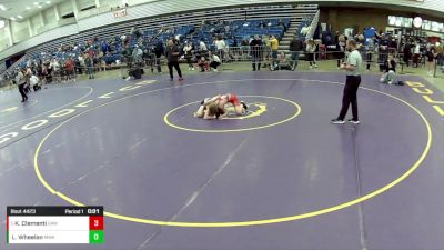 14U Boys - 84 lbs Cons. Round 4 - Landon Wheelan, Moen Wrestling Academy vs Kash Clementi, Gladiators Academy Wrestling