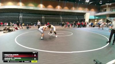 215 lbs 7th Place Match - Enrique I. Segura, Redwood -Visalia vs Preston Dixon, Junipero Serra