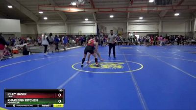 130 lbs Cons. Round 3 - Kharleigh Kitchen, MONTPELIER vs Riley Haser, TRIAD