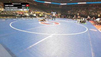 126 Class 1 lbs Champ. Round 1 - Audy Clark, St. Mary`s South Side vs Gaven Schreiner, Marceline