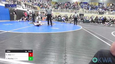 70 lbs Quarterfinal - Collin Ake, Wolfpak Wrestling vs Tripp Moxley, South Central Punisher Wrestling Club