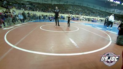 46 lbs Round Of 32 - Garrett Doyle, Cowboy Wrestling Club vs Callie Wallace, Beebe Youth Wrestling