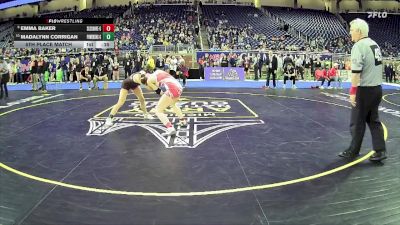 Girls-115 lbs 5th Place Match - Emma Baker, Lakeshore Hs Girls vs Madalynn Corrigan, Powers North Central Hs Girls