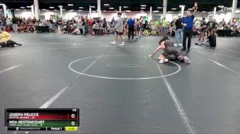 115 lbs Round 7 (8 Team) - Noa Restencourt, Terps East Coast Elite vs Joseph Pelicce, Bitetto Trained