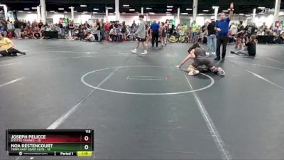 115 lbs Round 7 (8 Team) - Noa Restencourt, Terps East Coast Elite vs Joseph Pelicce, Bitetto Trained