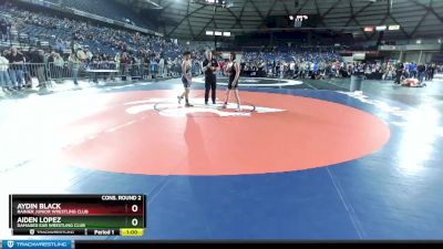 130 lbs Cons. Round 2 - Aiden Lopez, Damaged Ear Wrestling Club vs Aydin Black, Rainier Junior Wrestling Club