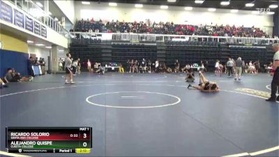 141 lbs Champ. Round 2 - Ricardo Solorio, Santa Ana College vs Alejandro Quispe, Cuesta College