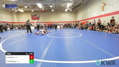 119 lbs Round Of 16 - Keggun Carson, PrimeTime Youth Wrestling vs Reiyen Stallings, Checotah Matcats