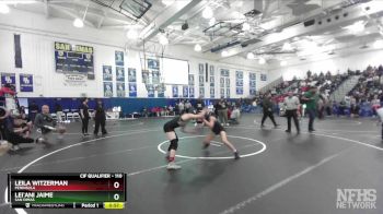 110 lbs Cons. Semi - Lei`ani Jaime, San Dimas vs Leila Witzerman, Peninsula