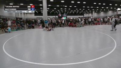 75 lbs Quarters - Juliana Matteo, Lady Warrior Wrestling Club vs Julie Fleming, Pennsylvania