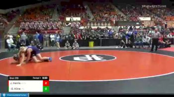 220 lbs Cons. Round 1 - Dayton Kline, LaCygne-Prairie View vs JP Harris, Scott Community