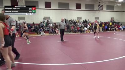 124-132 lbs 1st Place Match - Presley McCabe, Center Point-Urbana Girls vs Lakeyn Stubbs, Grinnell Girls