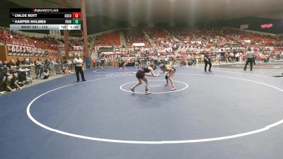 110 lbs Semifinal - Harper Holmes, Frontenac HS vs Chloe Rott, Clay Center Community HS