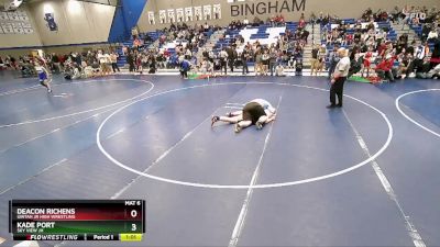 285 lbs Cons. Round 2 - Deacon Richens, Uintah Jr High Wrestling vs Kade Port, Sky View JH