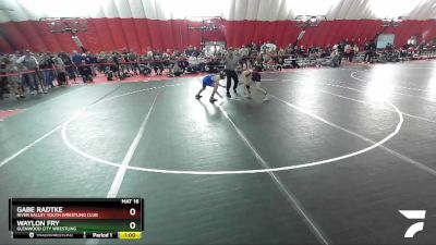 92 lbs 1st Place Match - Gabe Radtke, River Valley Youth Wrestling Club vs Waylon Fry, Glenwood City Wrestling