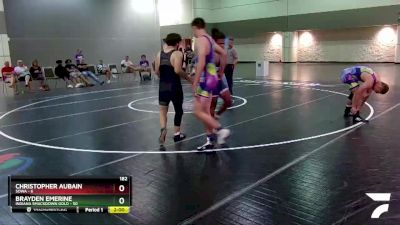 182 lbs Round 4 (6 Team) - Brayden Emerine, Indiana Smackdown Gold vs Christopher Aubain, SOWA