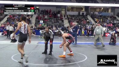 110 lbs 1st Place Match - Carter Block, Wamego vs Esteban Aranguiz Jr., SC Punisher