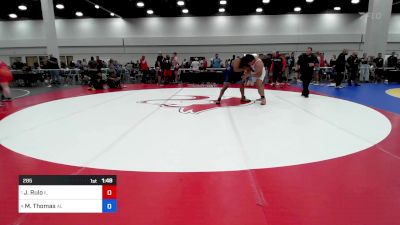 285 lbs 1/2 Final - Jonathan Rulo, Illinois vs Martin Thomas, Alabama