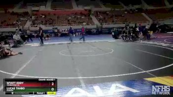 D4-106 lbs Champ. Round 1 - Wyatt Eddy, Tombstone HS vs Lucas Tahbo, Parker
