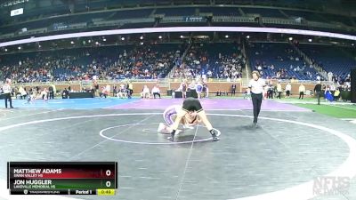 D3-144 lbs Cons. Round 3 - Matthew Adams, Swan Valley HS vs Jon Huggler, LakeVille Memorial HS