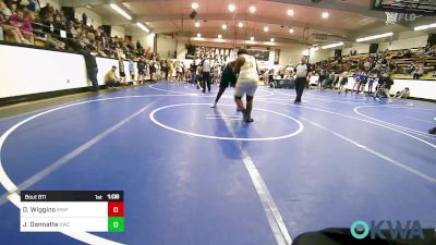 195 lbs Quarterfinal - Devin Wiggins, Muskogee Wrestling Federation vs Javon Dannatte, Salina Wrestling Club