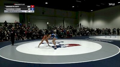62 lbs 3rd Place Match - Bridgette Duty, Army (WCAP) vs SaVannah Cosme, Atreus Wrestling Club