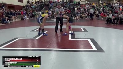 125 lbs Cons. Round 1 - Emmah Hoveland, Oelwein vs Kinzi Martin, Cascade