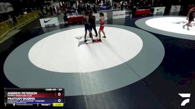 157 lbs 1st Place Match - Andrew Peterson, Patriot Wrestling Club vs Pratham Sharma, Community Youth Center - Concord Campus Wrestling