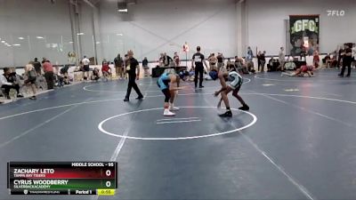 95 lbs Cons. Round 4 - Zachary Leto, Tampa Bay Tigers vs Cyrus Woodberry, SilverbackAcademy