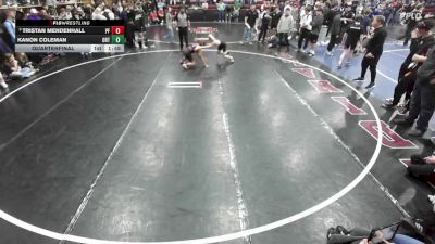 106 lbs Quarterfinal - Tristan Mendenhall, Post Falls vs Kanon Coleman, Orting