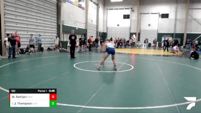 190 lbs Cons. Round 2 - Jaeden Thompson, Norfolk Jr Wrestling vs Will Rathjen, Midwest Destroyers Wrestling