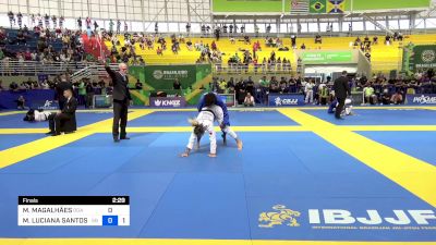 MARIANA MAGALHÃES vs MAGDA LUCIANA SANTOS SOUZA 2024 Brasileiro Jiu-Jitsu IBJJF